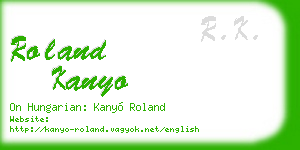 roland kanyo business card